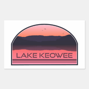 Lake Keowee South Carolina Red Sunrise Sticker