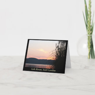 Lake Keowee Sunset Skyline Card