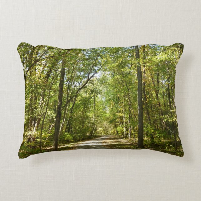 Lake Kittamaquandi Trail in Columbia Maryland Accent Pillow (Front)