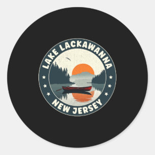 Lake Lackaw New Jersey Sunset T Shirt  Classic Round Sticker