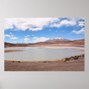 Lake landscape on the Altiplano poster