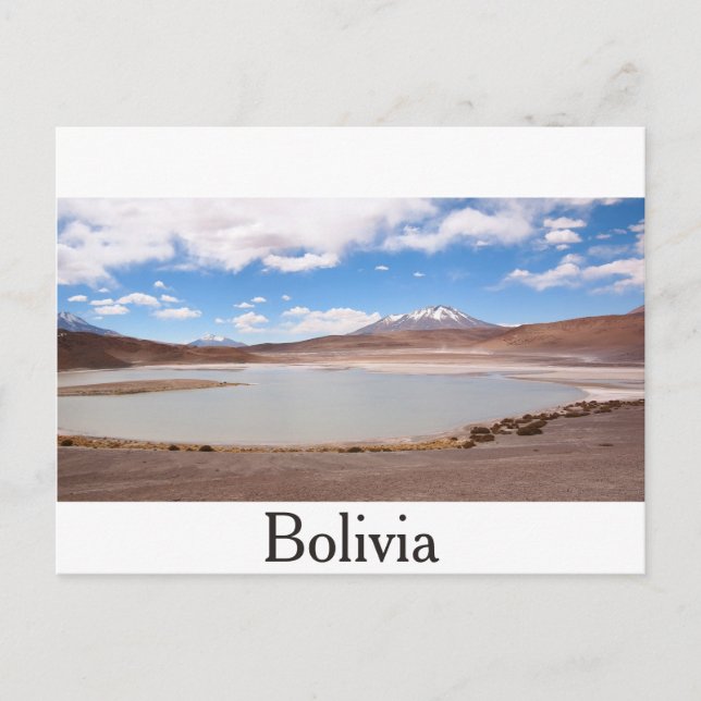 Lake landscape on the Altiplano text postcard (Front)