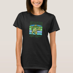Lake Lanier Ga  At The Lake Bass Fishing T-Shirt