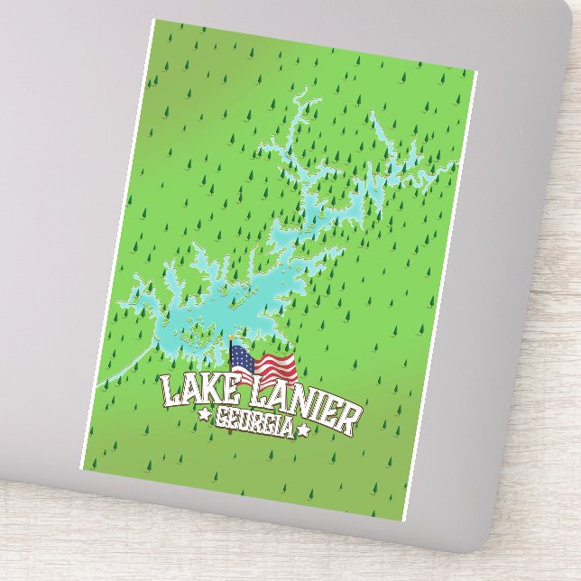 Lake Lanier Georgia Map (Detail)