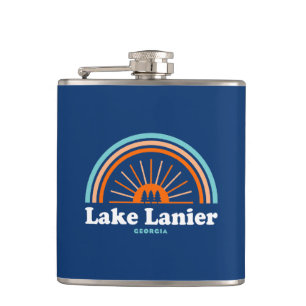 Lake Lanier Georgia Rainbow Hip Flask