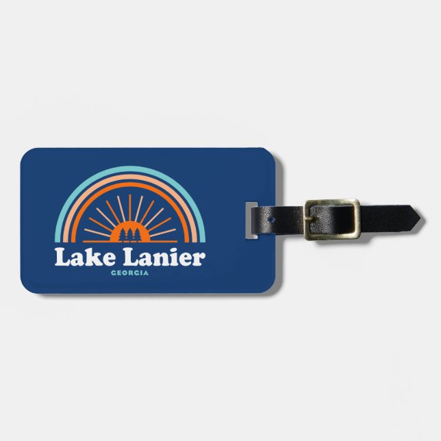 Lake Lanier Georgia Rainbow Luggage Tag (Front Horizontal)