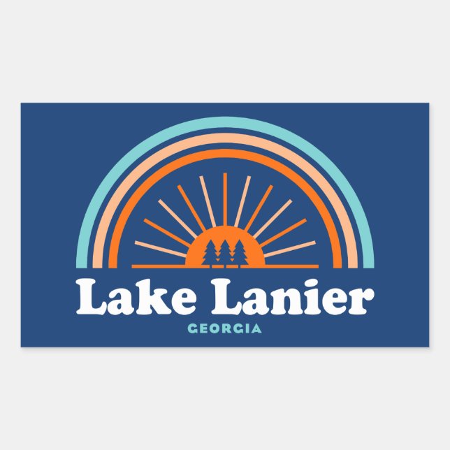 Lake Lanier Georgia Rainbow Sticker (Front)