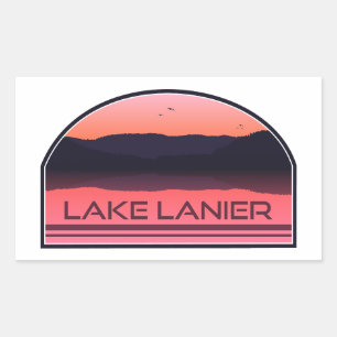 Lake Lanier Georgia Red Sunrise Sticker