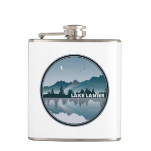 Lake Lanier Georgia Reflection Hip Flask