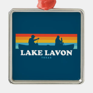 Lake Lavon Texas Canoe Metal Ornament