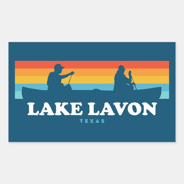 Lake Lavon Texas Canoe Sticker (Front)