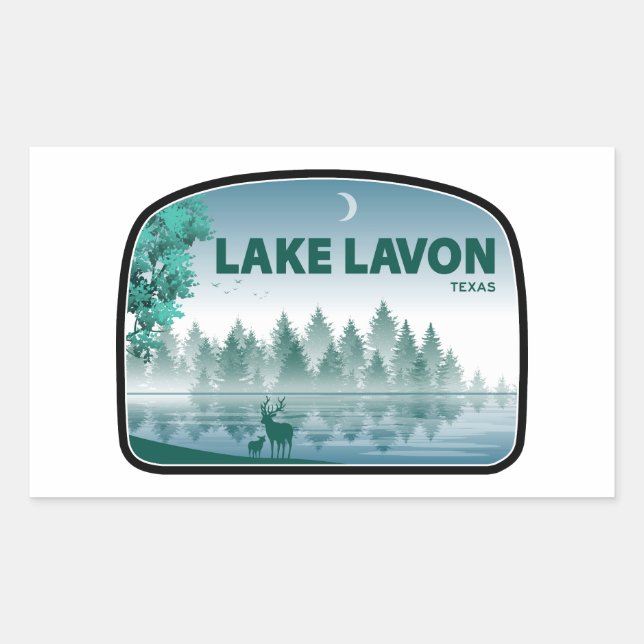 Lake Lavon Texas Deer Sticker (Front)