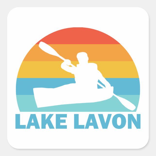 Lake Lavon Texas Kayak Square Sticker (Front)