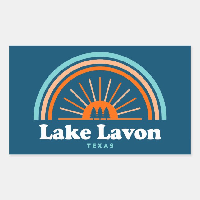 Lake Lavon Texas Rainbow Sticker (Front)