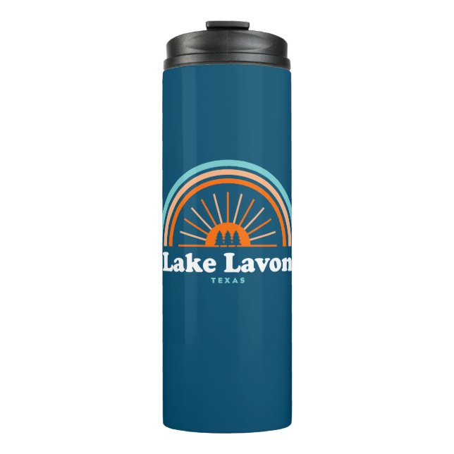 Lake Lavon Texas Rainbow Thermal Tumbler (Front)