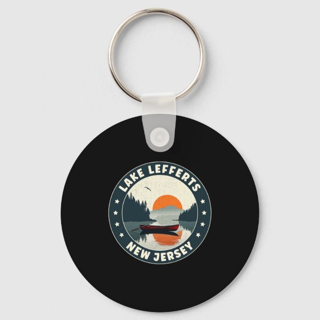 Lake Lefferts New Jersey Sunset T Shirt  Keychain (Front)