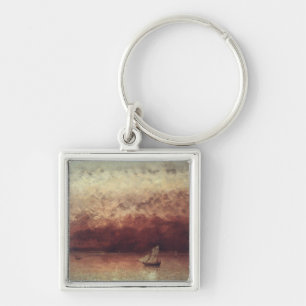 Lake Leman with Setting Sun, c.1876 Keychain