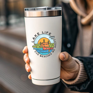 Lake Life Beach Funny Camping   Die-Cut Sticker