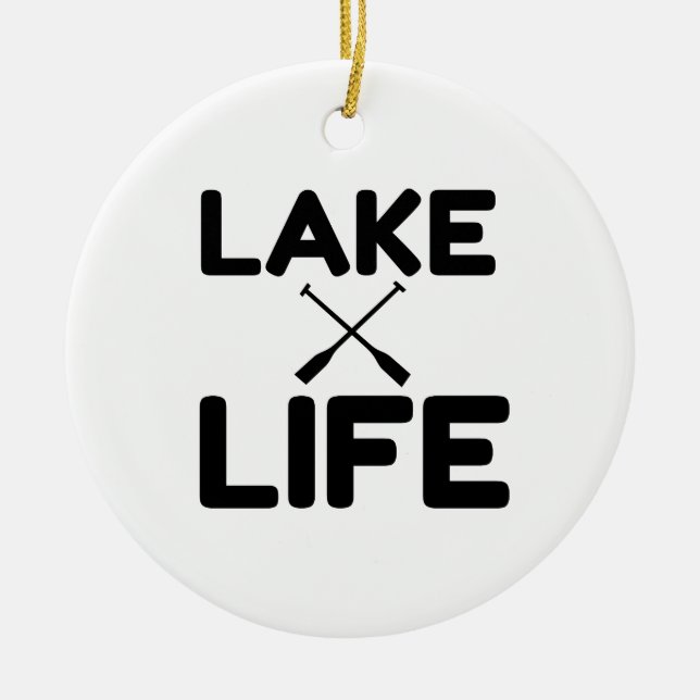 Lake life ceramic ornament (Front)