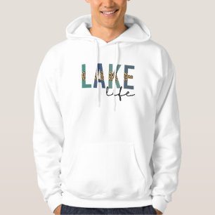 Lake Life Cheetah Print Typography Hoodie