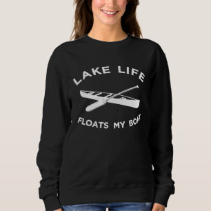 Lake Life Floats My Boat Funny Rowing Canoe Tee