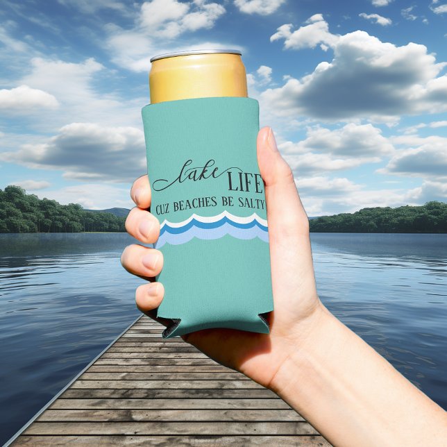 Lake Life Funny Beach  Seltzer Can Cooler (Creator Uploaded)