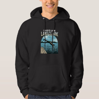 Lake Life Lake Clark Swimming Alaska Swimmer Swim  Hoodie
