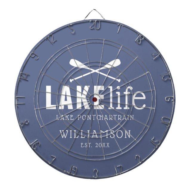 Lake Life Paddles Personalized Dartboard (Front)