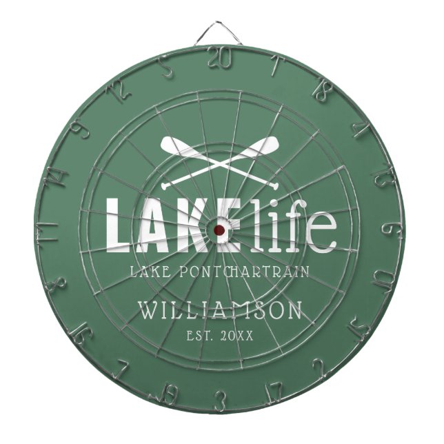 Lake Life Paddles Personalized Dartboard (Front)
