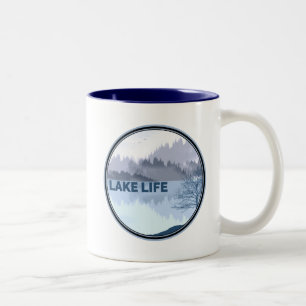 Lake Life Reflection Two-Tone Coffee Mug