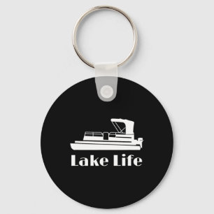 Lake Life Shirts Pontooning Keychain