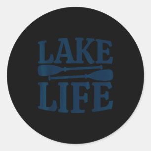 Lake life summer vacation classic round sticker