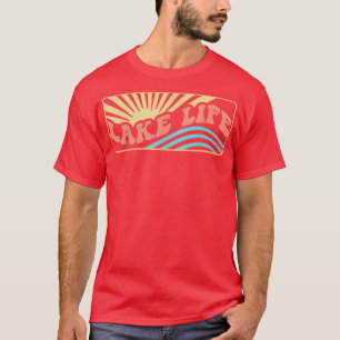 Lake Life Sunset Summer Retro Cute Vacation T-Shirt