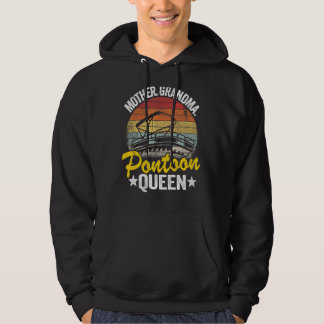 Lake Life Women Mom Mother Grandma Pontoon Queen Hoodie