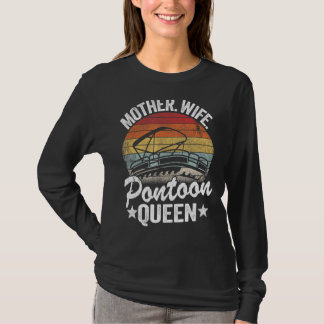 Lake Life Women Mom Mother Wife Pontoon Queen 5 T-Shirt