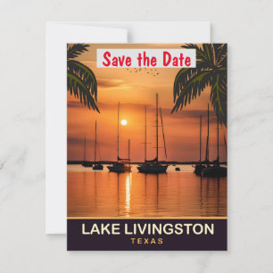 Lake Livingston Texas Sailboat Wedding Invitation