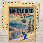 Lake Louise Alberta Canada Mountain Vintage 1950s Postcard<br><div class="desc">Lake Louise Alberta Canada. This Vintage design makes a great Christmas or Birthday gift for fans of Canadian towns. The retro vintage design is a perfect gift for camping, and nature lovers. 1 - You can easily change or delete the text and modify it as you like. by clicking on...</div>