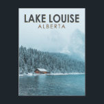 Lake Louise Alberta Canada Travel Art Vintage Postcard<br><div class="desc">Lake Louise vector art design. Lake Louise is a hamlet in Banff National Park in the Canadian Rockies,  known for its turquoise,  glacier-fed lake ringed by high peaks and overlooked by a stately chateau.</div>