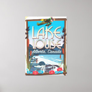 Lake Louise, Alberta Canada travel poster Canvas Print