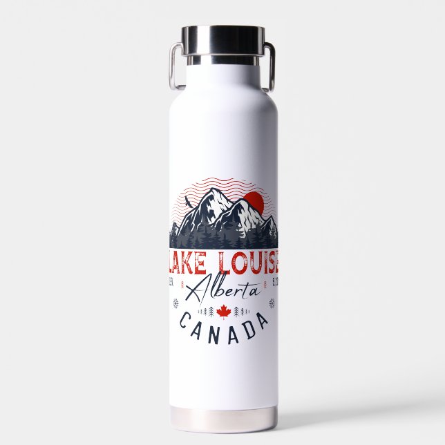 Lake Louise Alberta Canada Travel Ski Souvenirs Water Bottle (Front)