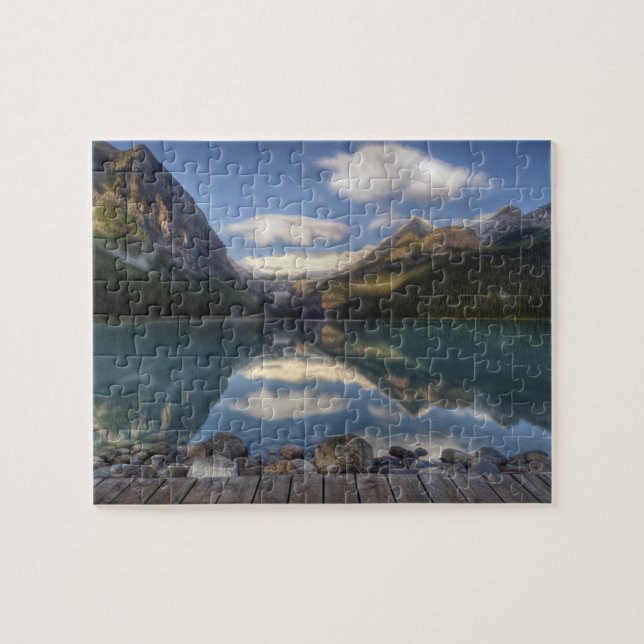 Lake Louise at sunrise, Banff National Park, Jigsaw Puzzle (Horizontal)