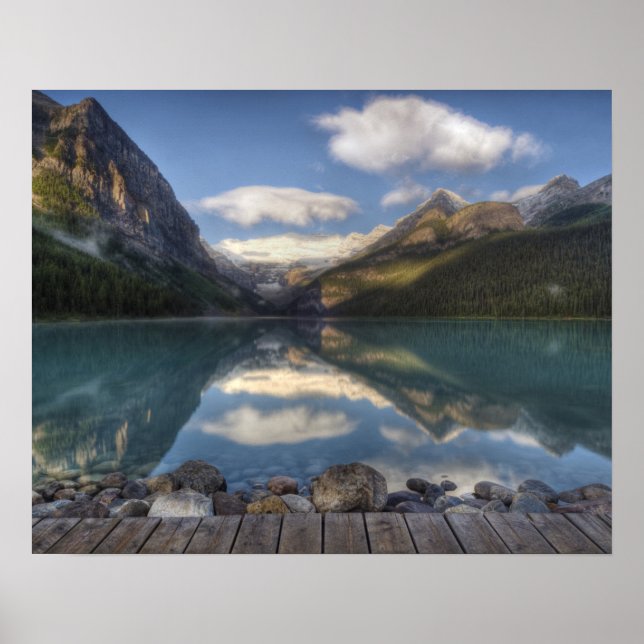Lake Louise at sunrise, Banff National Park, Poster (Front)