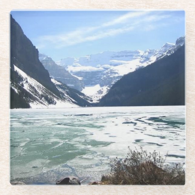 Lake Louise, Banff, Alberta, Canada Glass Coaster (Front)