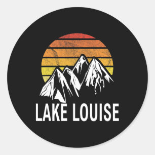 Lake Louise Banff Alberta Canada Ski Resort Snowbo Classic Round Sticker
