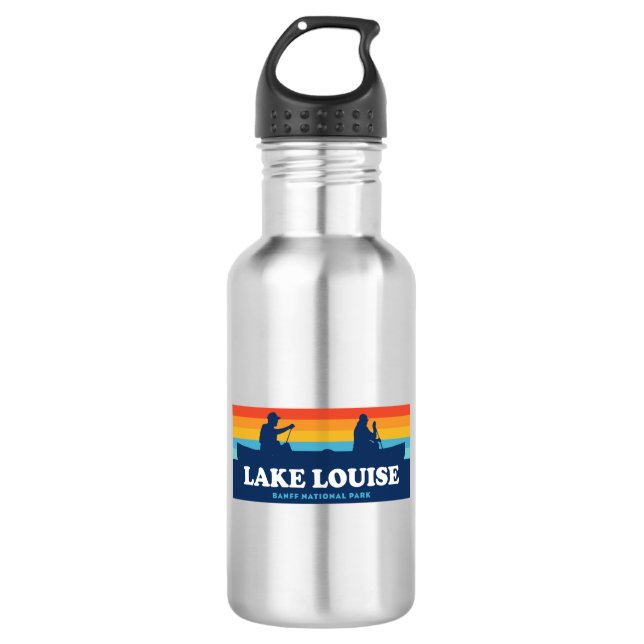 Lake Louise Banff National Park Canoe 532 Ml Water Bottle (Front)