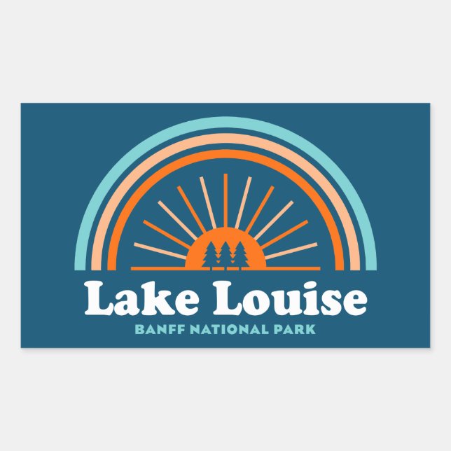 Lake Louise Banff National Park Rainbow Sticker (Front)