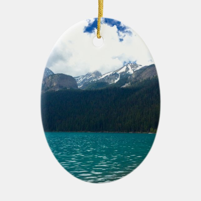 Lake Louise Canada Ceramic Ornament (Front)