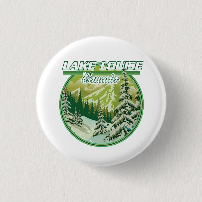 Lake Louise Canada logo 1 Inch Round Button (Front)