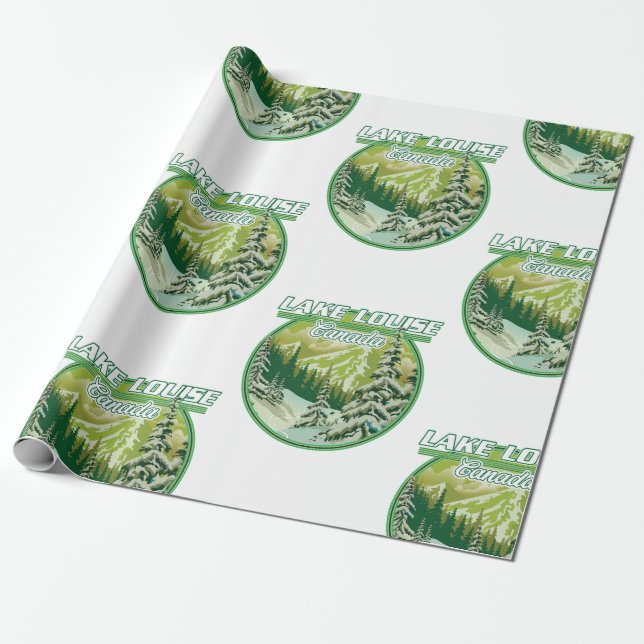 Lake Louise Canada logo Wrapping Paper (Unrolled)