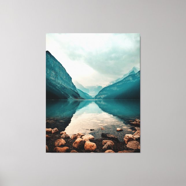 Lake Louise, Canada. Panoramic Landscape Canvas Print (Front)
